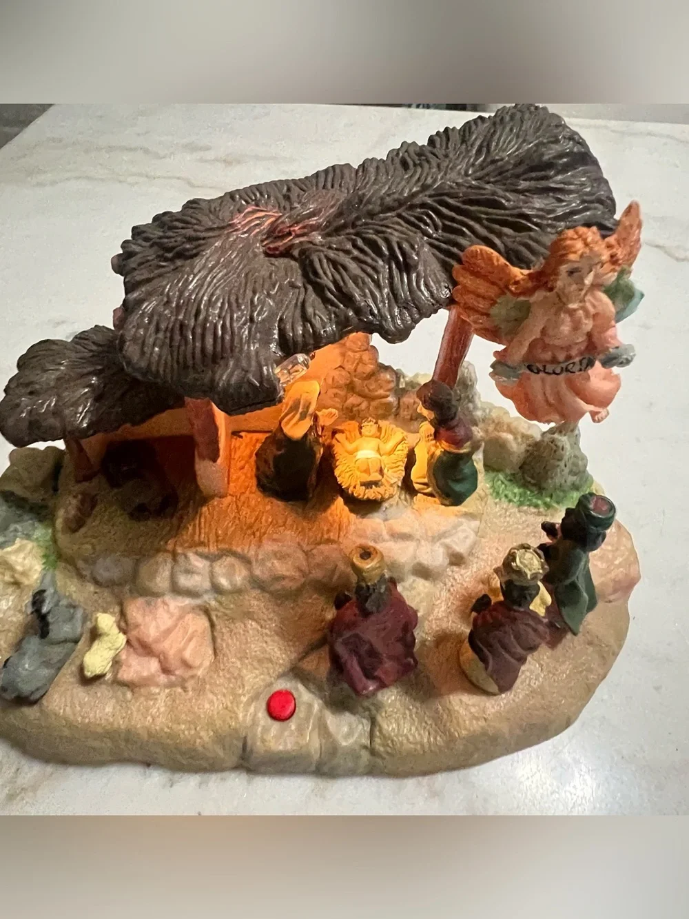 Vintage 2002 GEMMY Christmas Talking Narrated Light Up Nativity Scene Tested